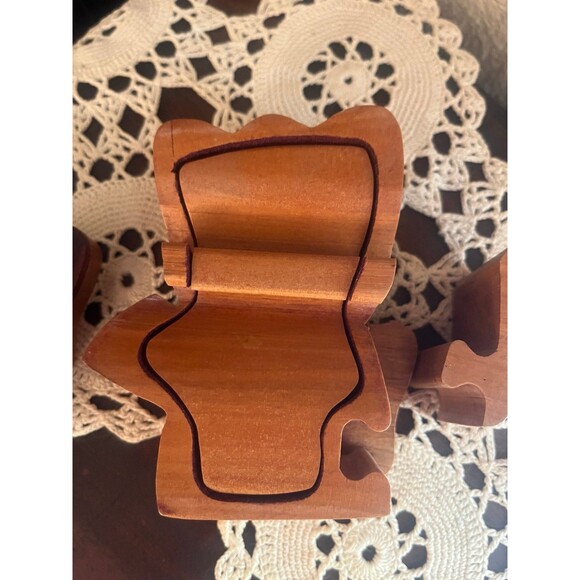 Vintage Wooden Trinket Puzzle Box - Picture 5 of 7
